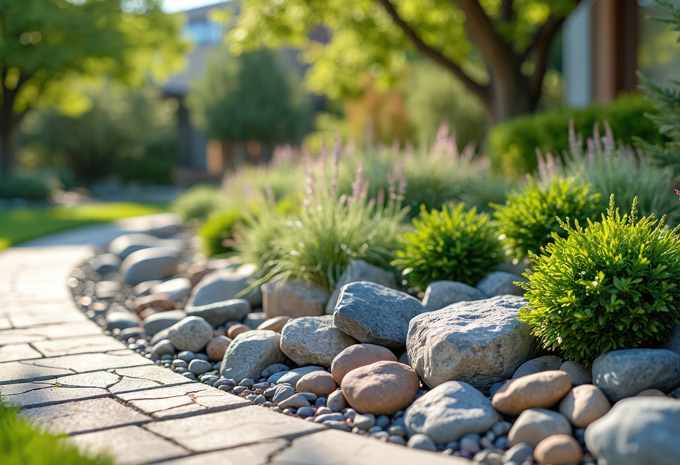 Concrete Edging and Plants