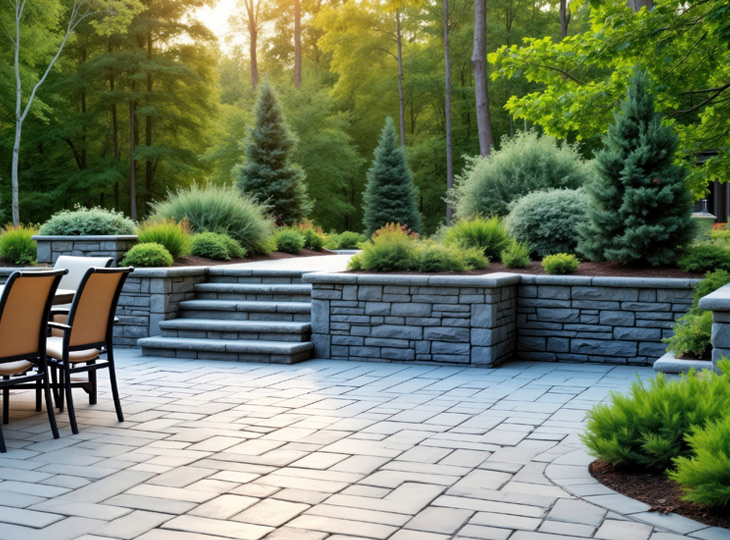 Paver Patio, Steps and Retaining Wall