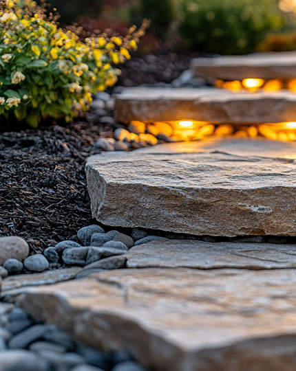 Landscape Lighting and Walkway